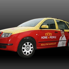 Celoplošný polep sosobního auta společnosti HOME4PEOPLE