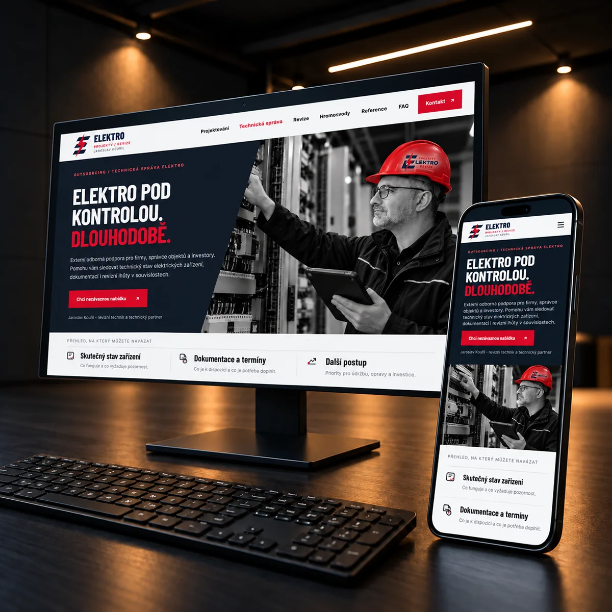 Elektroprojektant.eu – návrh webové prezentace