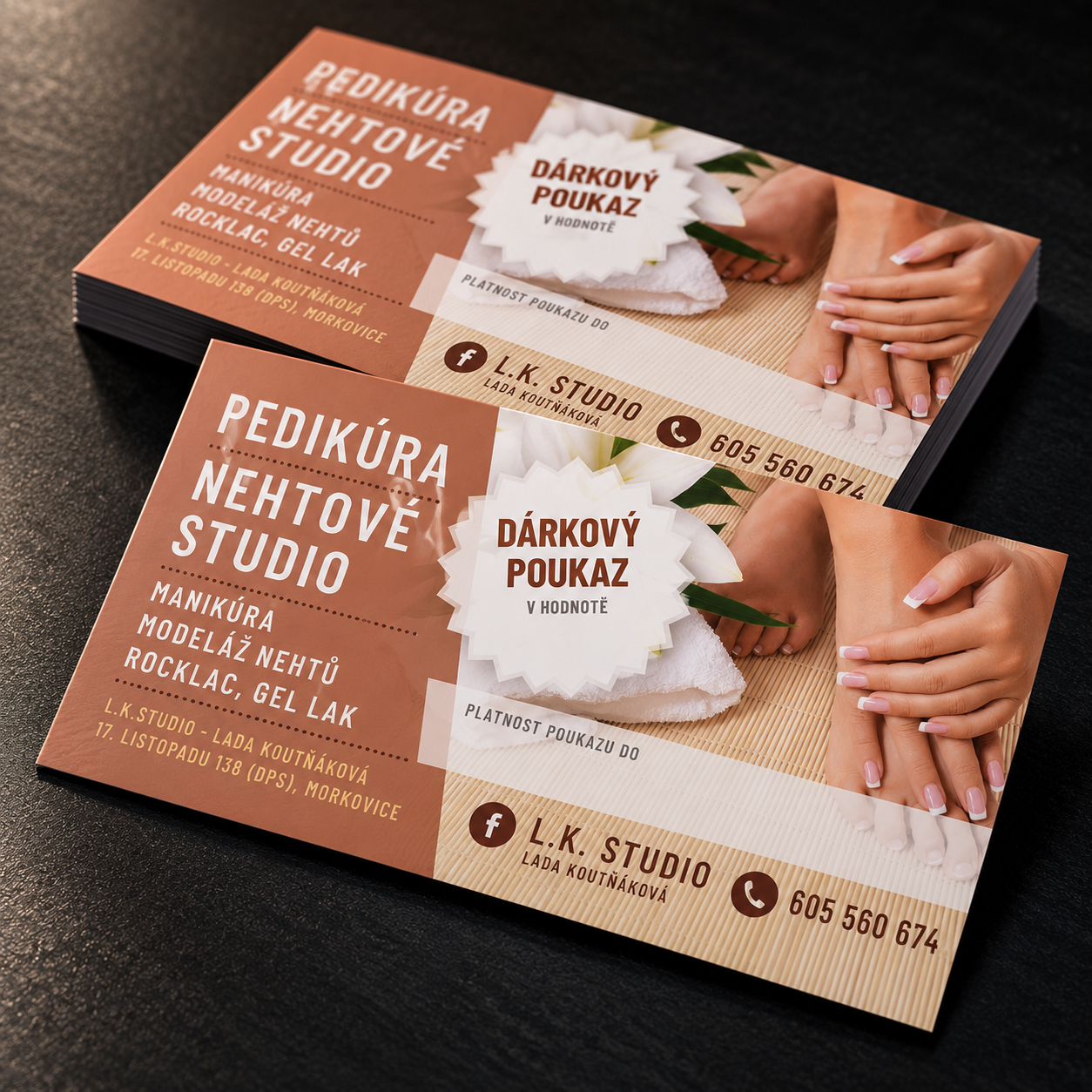Dárkové poukazy pro L.K. Studio