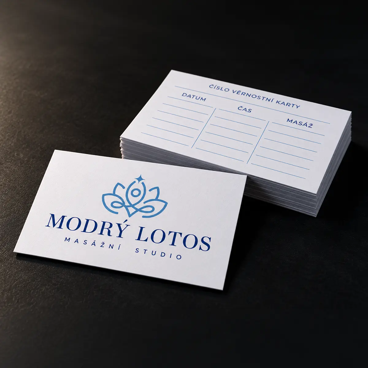 Objednací kartičky Modrý Lotos