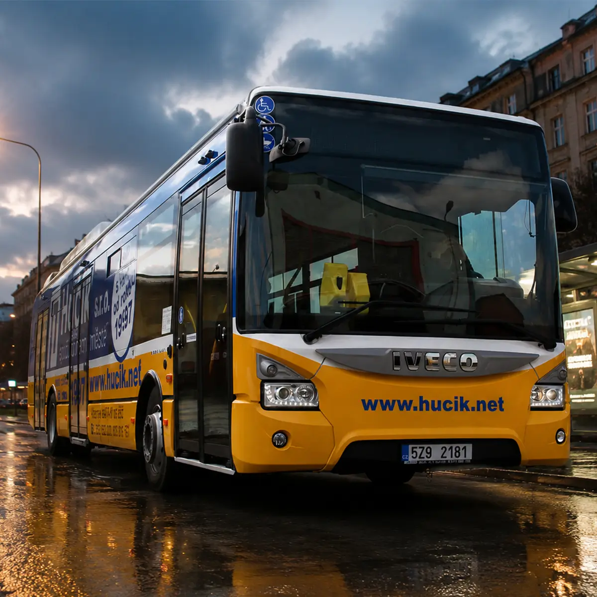 Polep autobusu Hučík