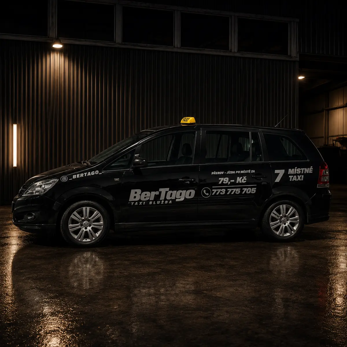 Polep vozidel taxi služby BerTago