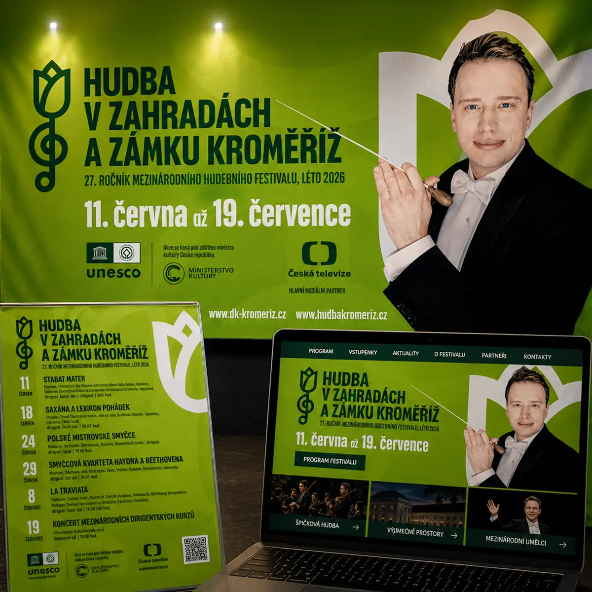Propagace mezinárodního festivalu Hudba v zahradách a zámku
