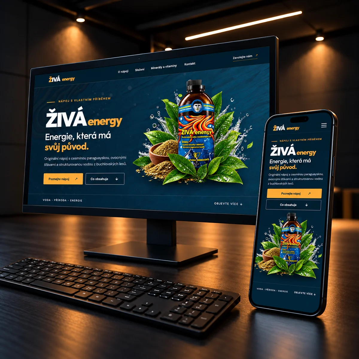 Jednoduchý web pro ŽIVÁ energy